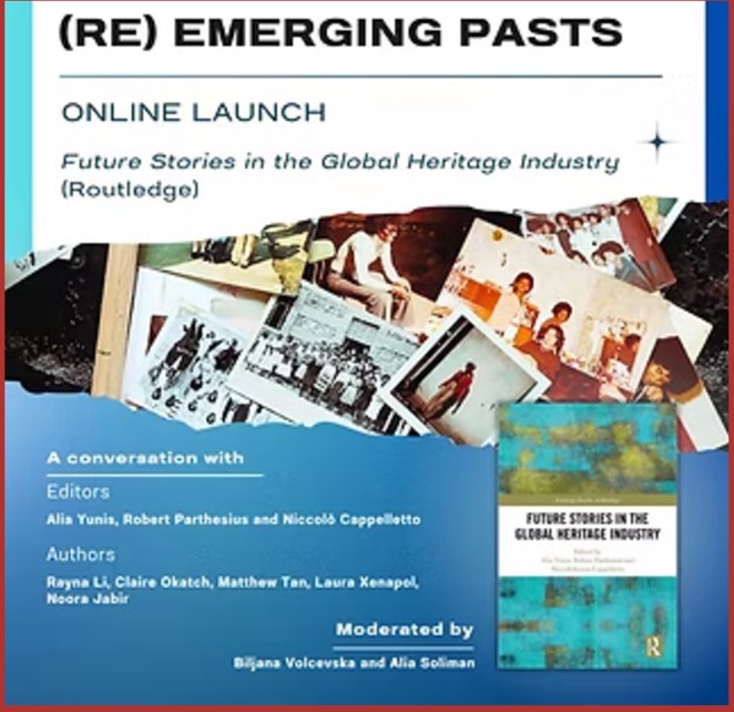 Poster for the 2025 online launch of Future Stories in the Global Heritage Industry